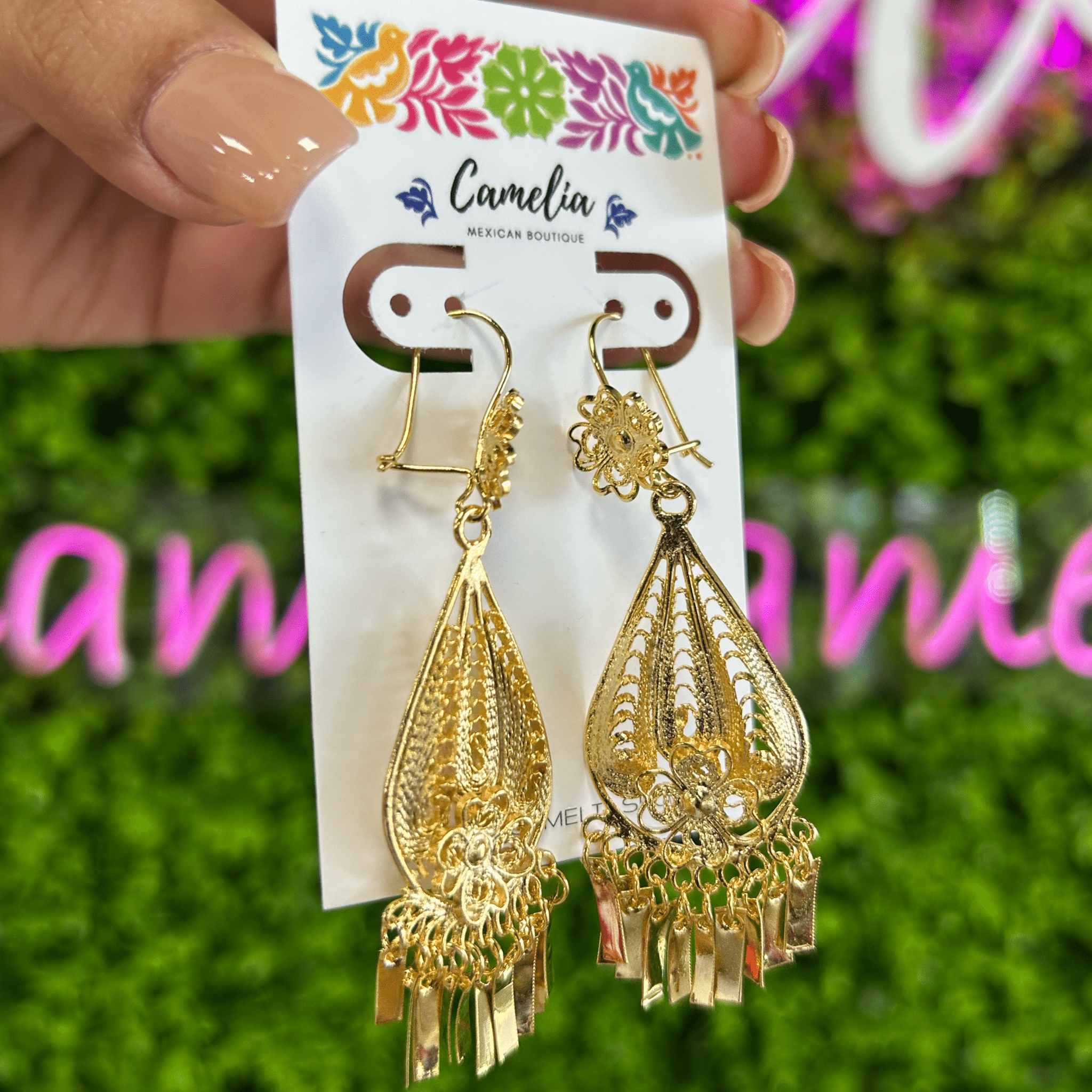 Oaxacan Filigree Earrings - Tear Drop - Medium Oaxacan Filigree Earrings - Tear Drop - Medium