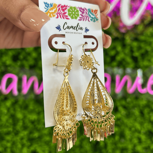 Oaxacan Filigree Earrings - Tear Drop - Medium Oaxacan Filigree Earrings - Tear Drop - Medium