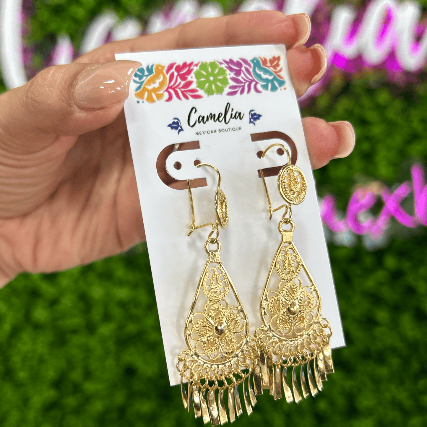 Oaxacan Filigree Earrings - Tear Drop - Small Oaxacan Filigree Earrings - Tear Drop - Small