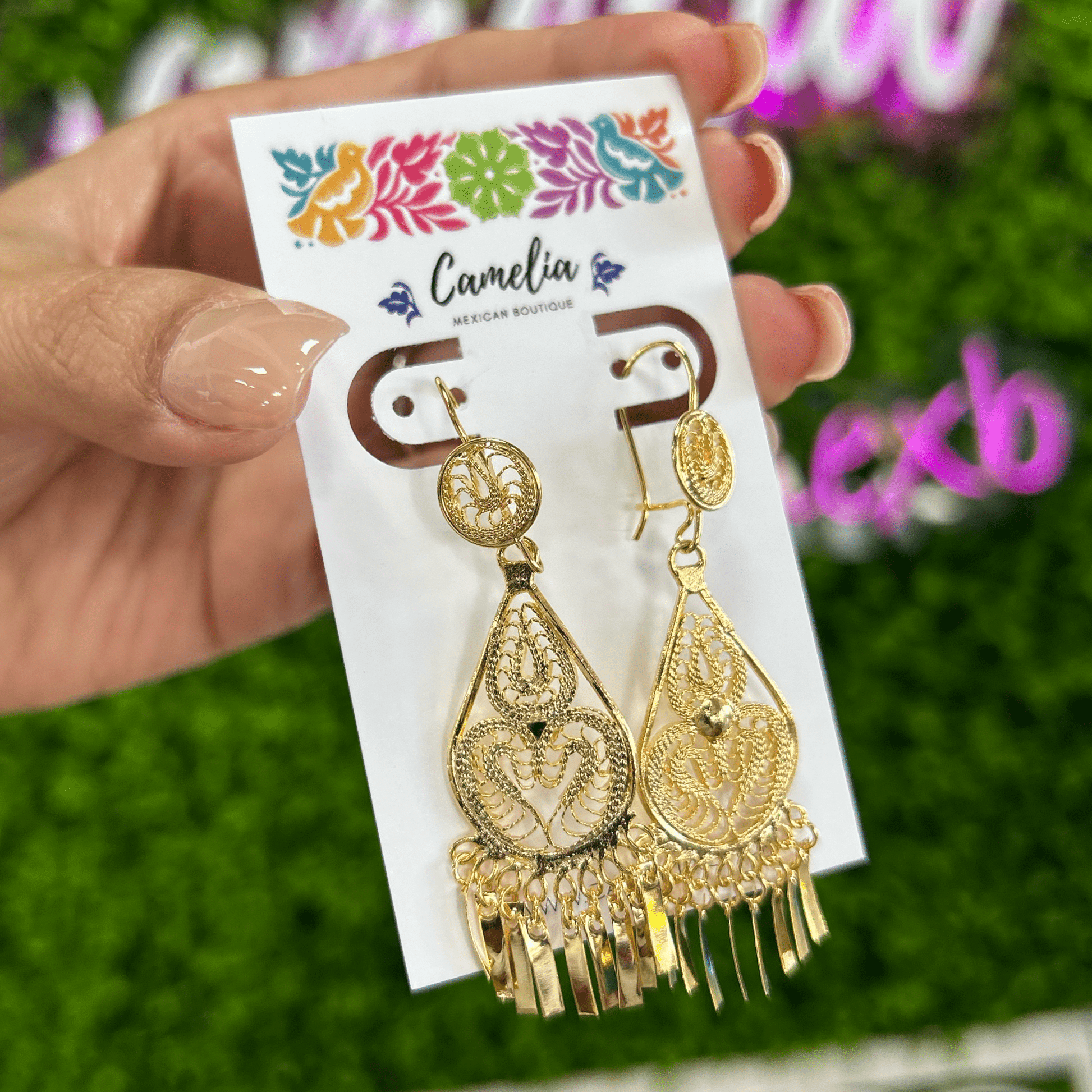 Oaxacan Filigree Earrings - Tear Drop - Small Oaxacan Filigree Earrings - Tear Drop - Small