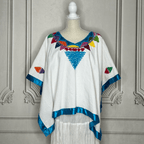 Oaxacan Huipil Blouse - Mixtec Jamiltepec WHITE Oaxacan Huipil Blouse - Mixtec Jamiltepec WHITE
