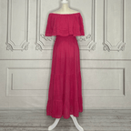 Off Shoulder Gauze Maxi Dress