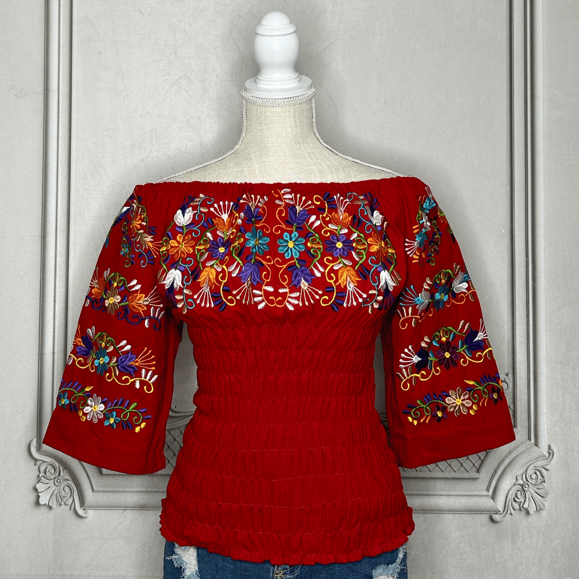 Off Shoulder Mexican Blouse - Daisy Paradise