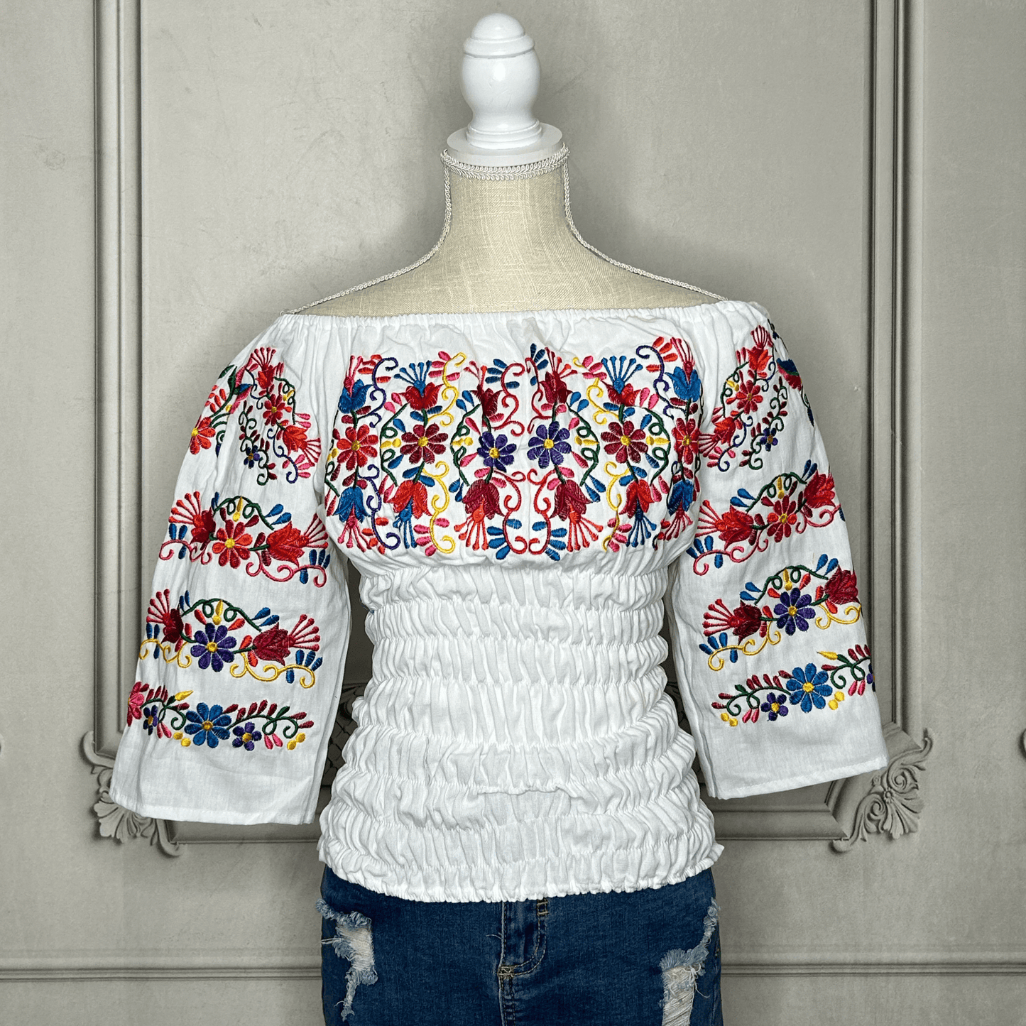 Off Shoulder Mexican Blouse - Daisy Paradise