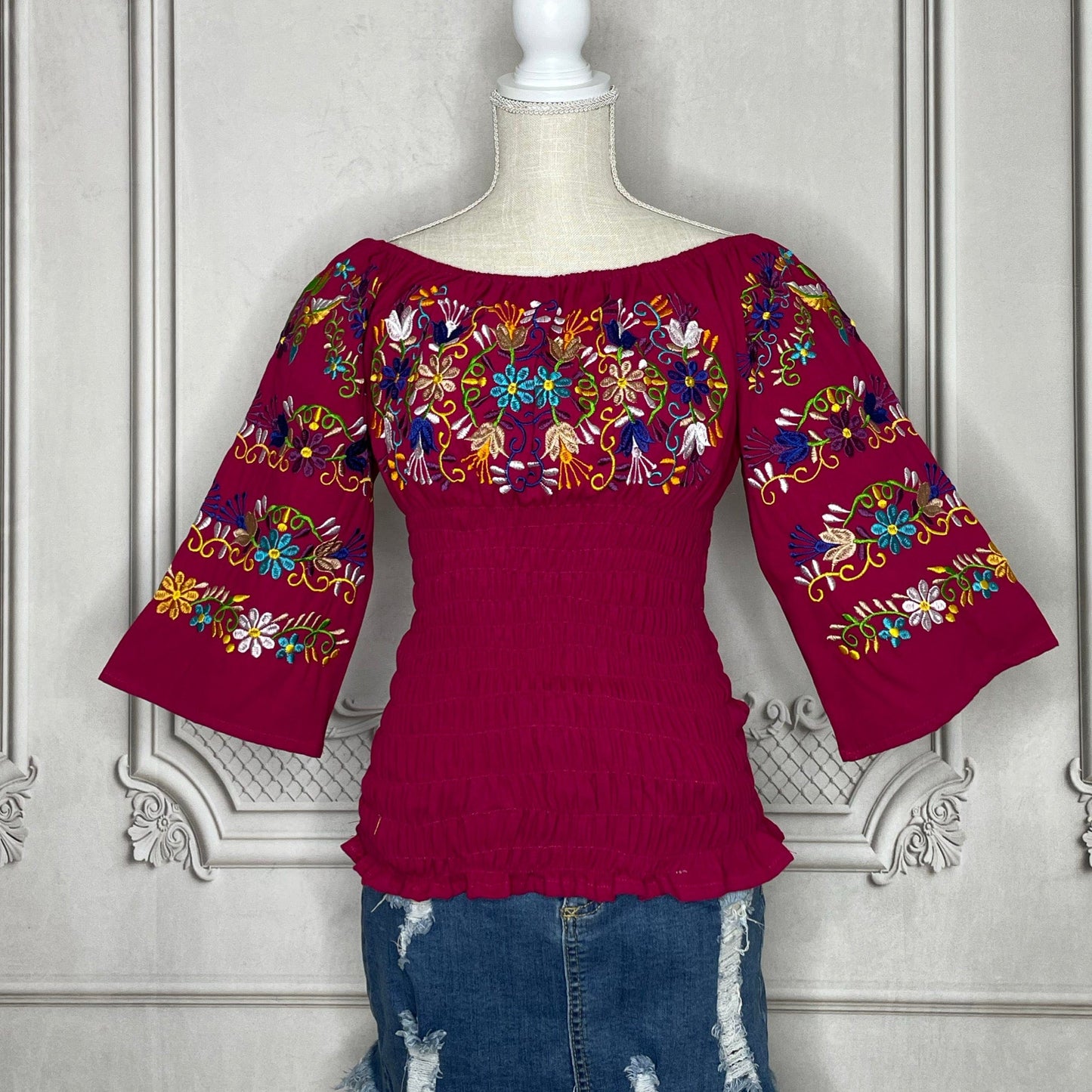 Off Shoulder Mexican Blouse - Daisy Paradise