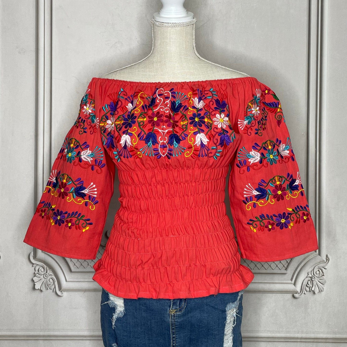 Off Shoulder Mexican Blouse - Daisy Paradise