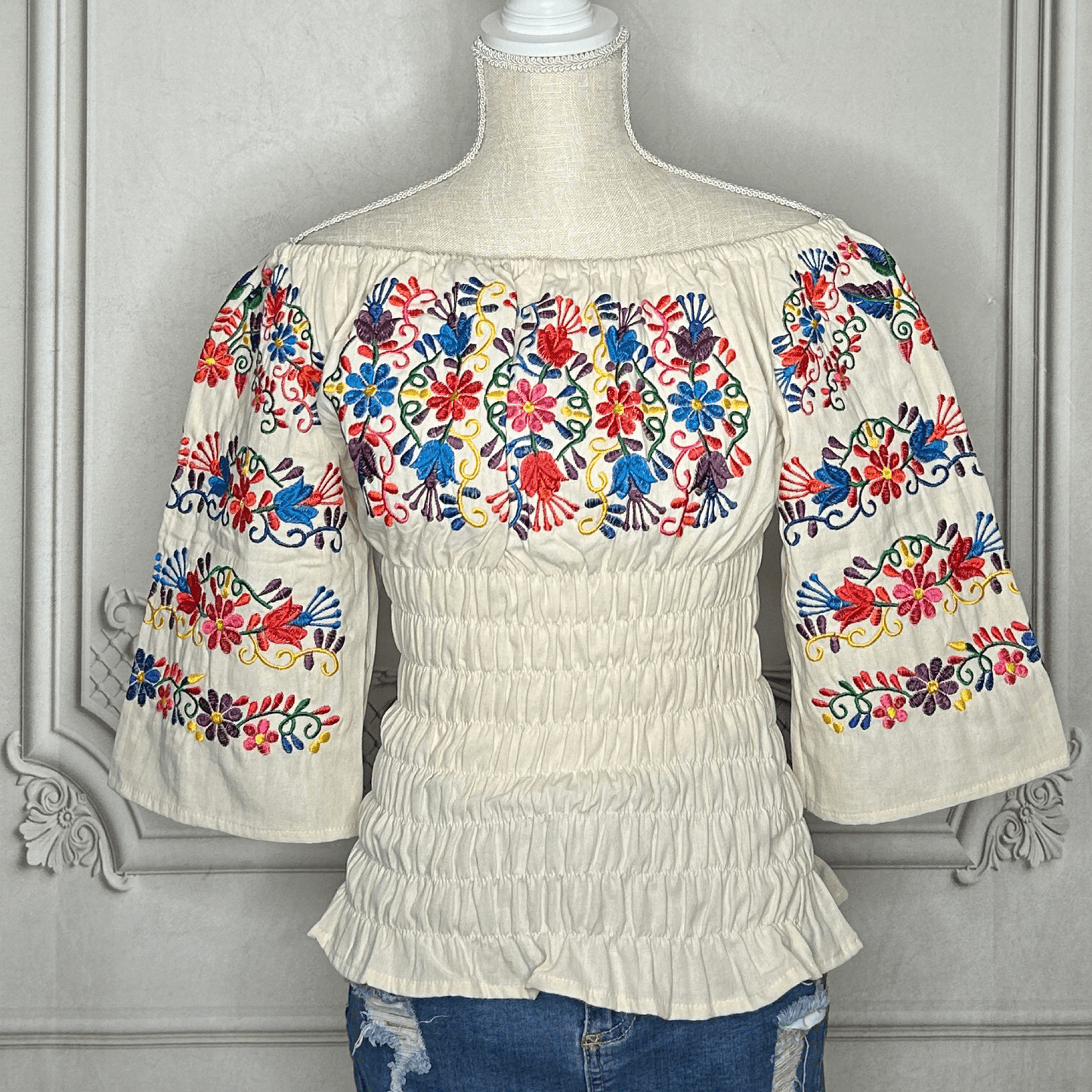 Off Shoulder Mexican Blouse - Daisy Paradise