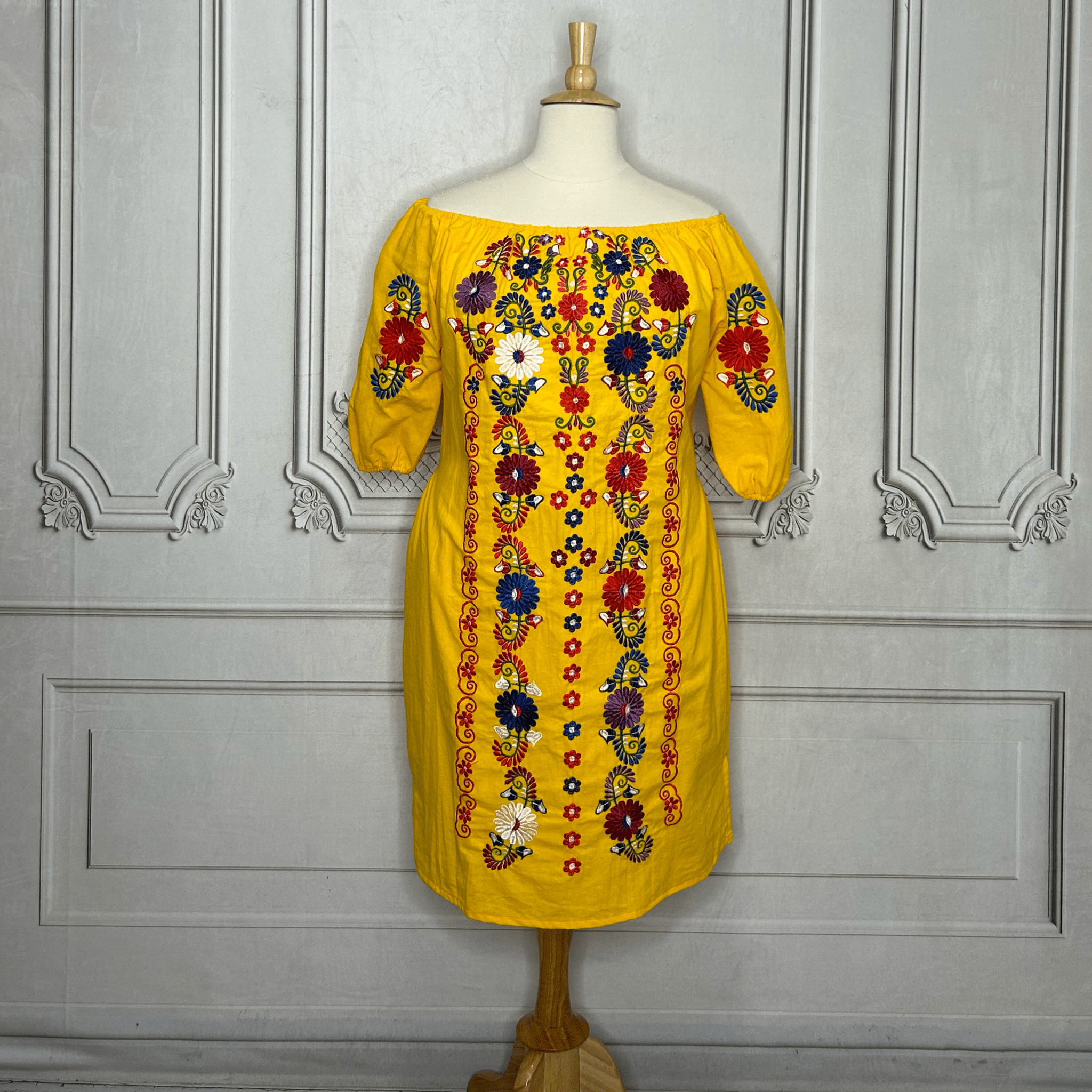 Off Shoulder Mexican Dress - Daisy Paradise