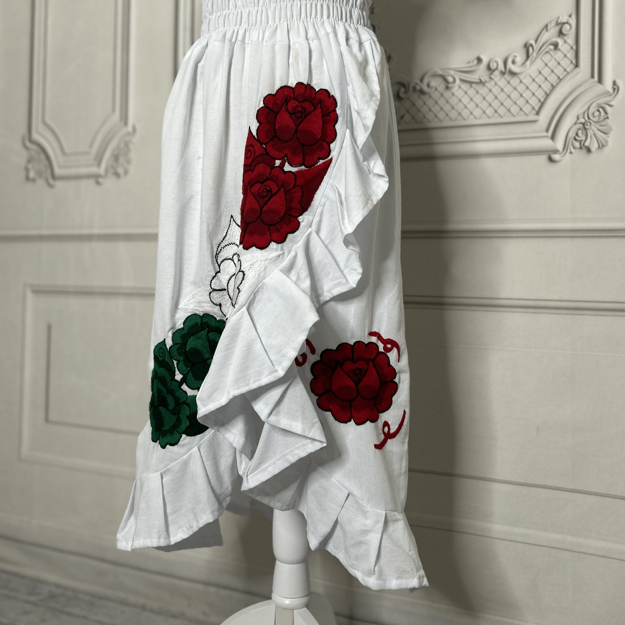 Off Shoulder Tri-Color VIVA MEXICO Dress - Side Slit Off Shoulder Tri-Color VIVA MEXICO Dress - Side Slit