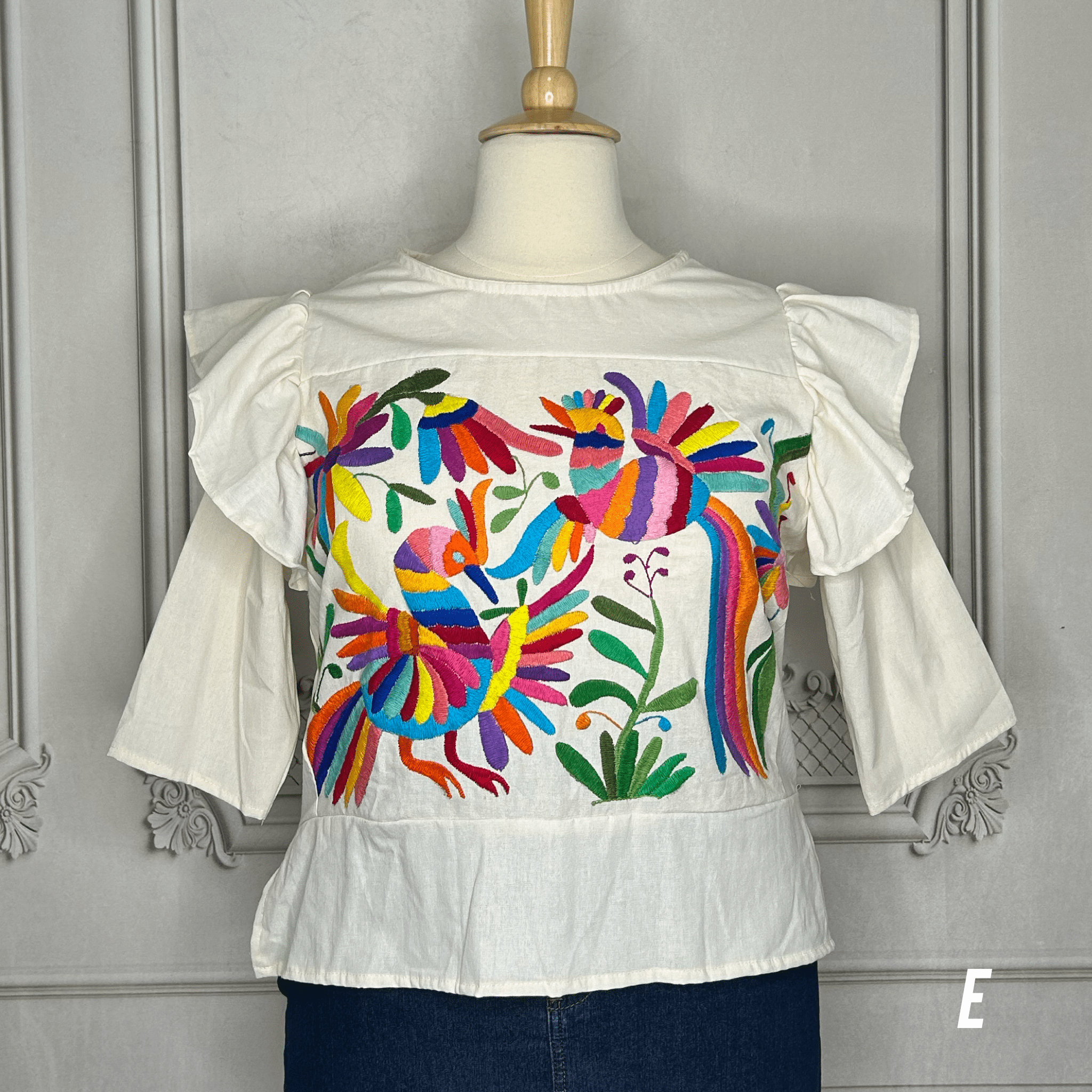 Otomi Butterfly Sleeve Blouse - 3/4 Sleeve Otomi Butterfly Sleeve Blouse - 3/4 Sleeve