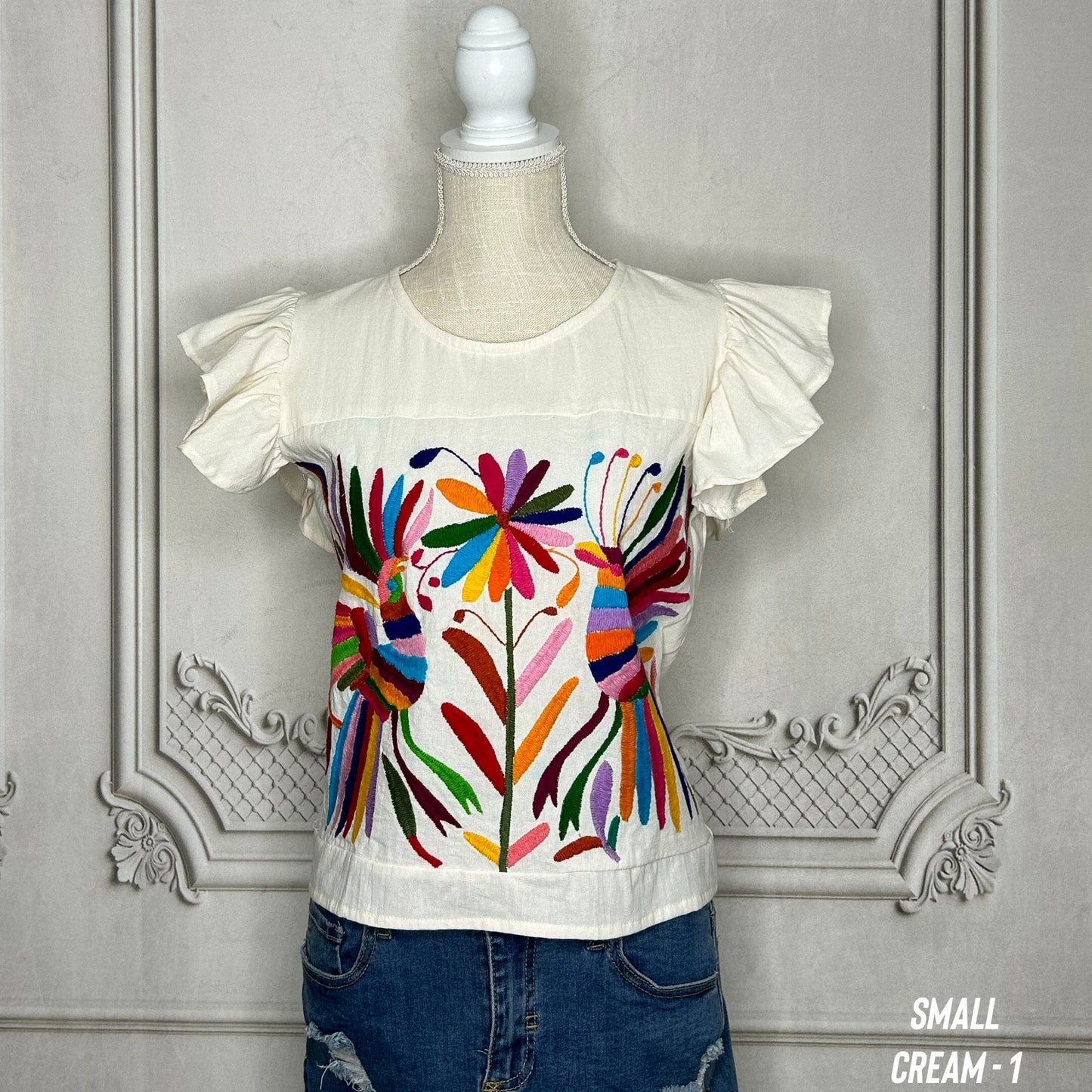 Otomi Butterfly Sleeve Blouse