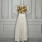 Otomi Butterfly Sleeve Summer Dress - Gold Otomi Butterfly Sleeve Summer Dress - Gold