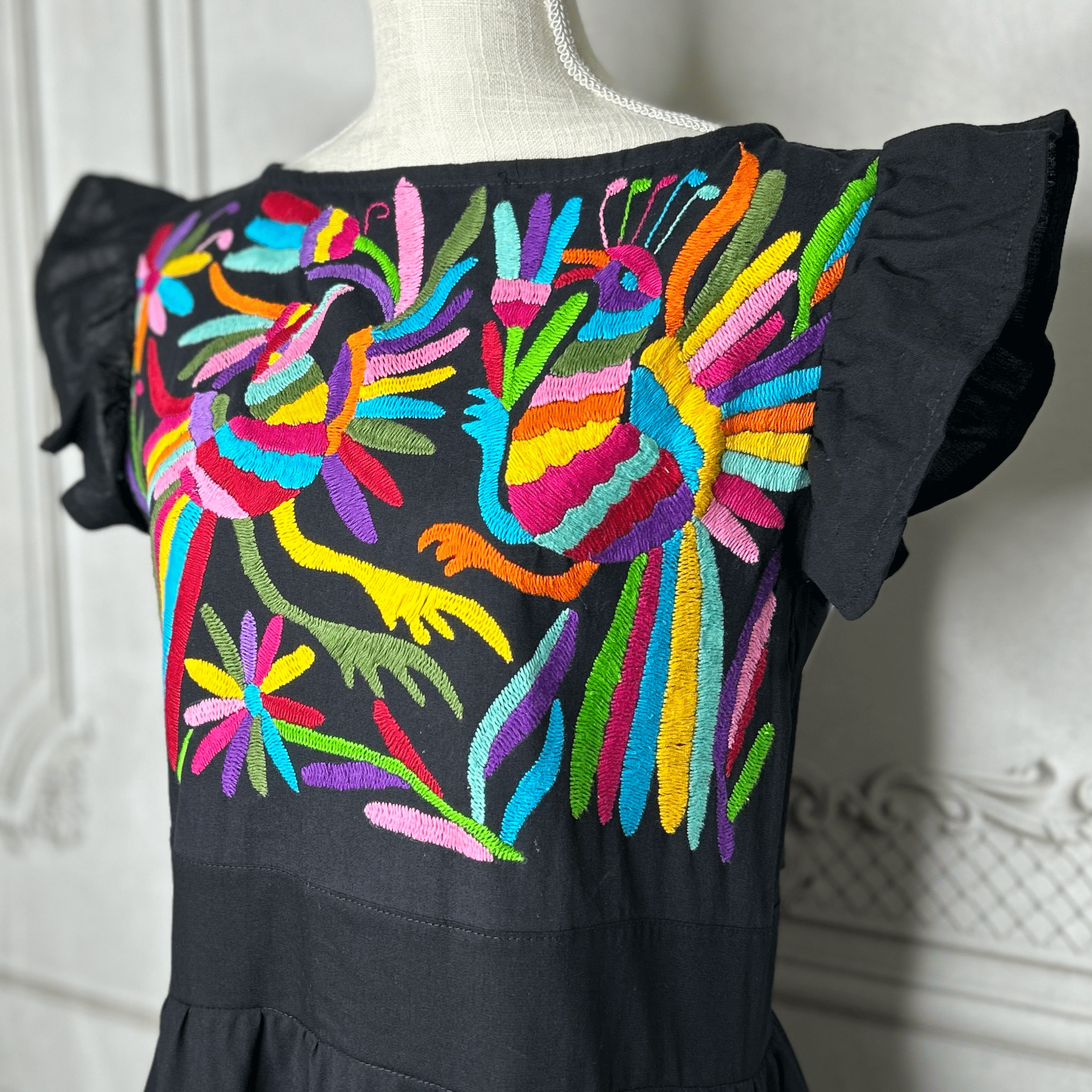 Otomi Butterfly Sleeve Summer Dress - Multi Otomi Butterfly Sleeve Summer Dress - Multi