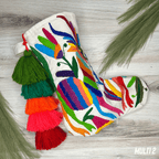Otomi Embroidered Christmas Stocking - Small Otomi Embroidered Christmas Stocking - Small