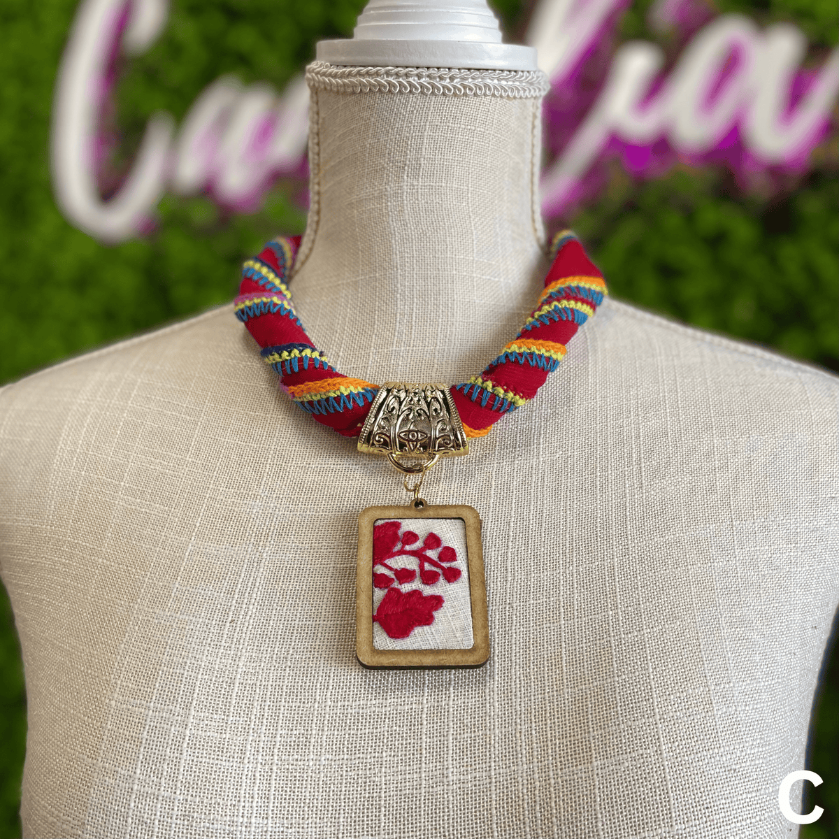 Otomi Embroidered Necklace Otomi Embroidered Necklace