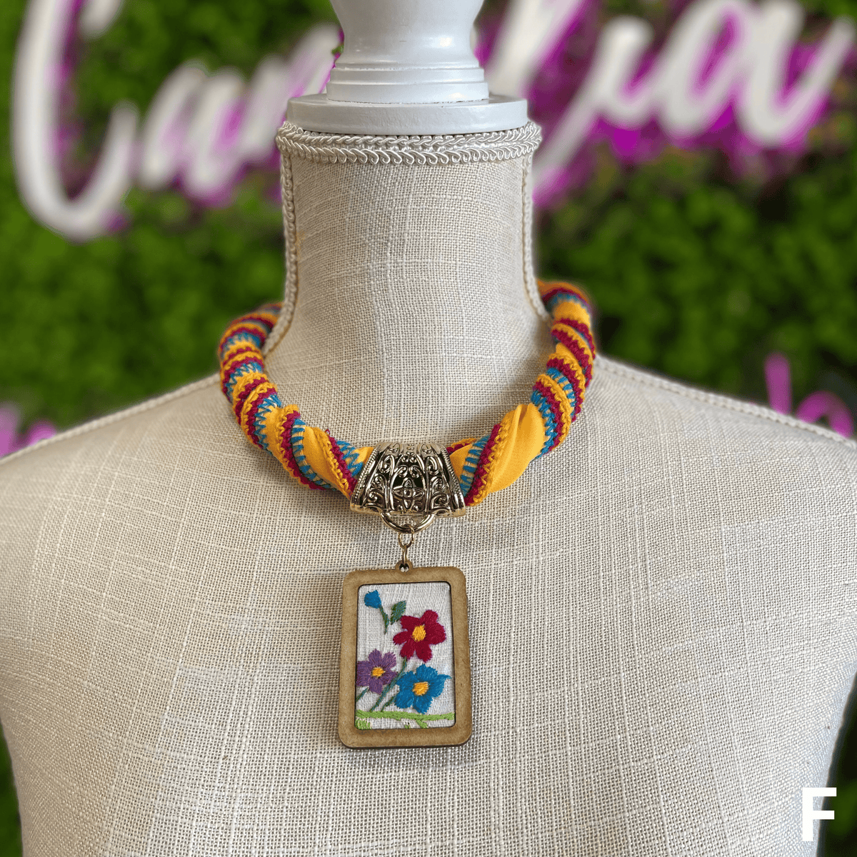 Otomi Embroidered Necklace Otomi Embroidered Necklace
