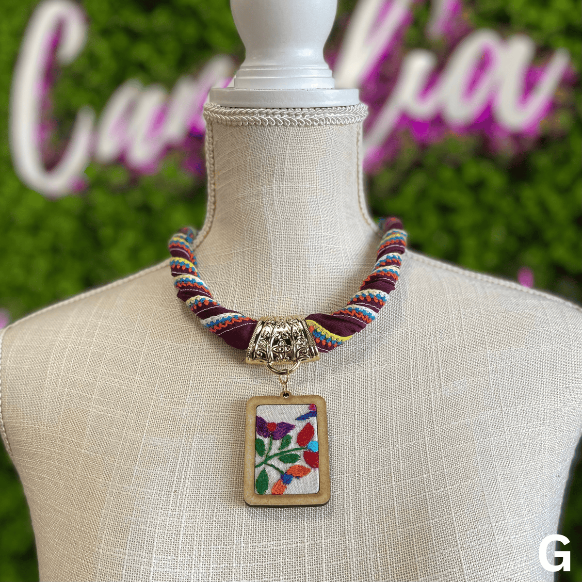 Otomi Embroidered Necklace Otomi Embroidered Necklace
