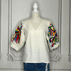 Otomi Embroidered Sleeve Blouse Otomi Embroidered Sleeve Blouse