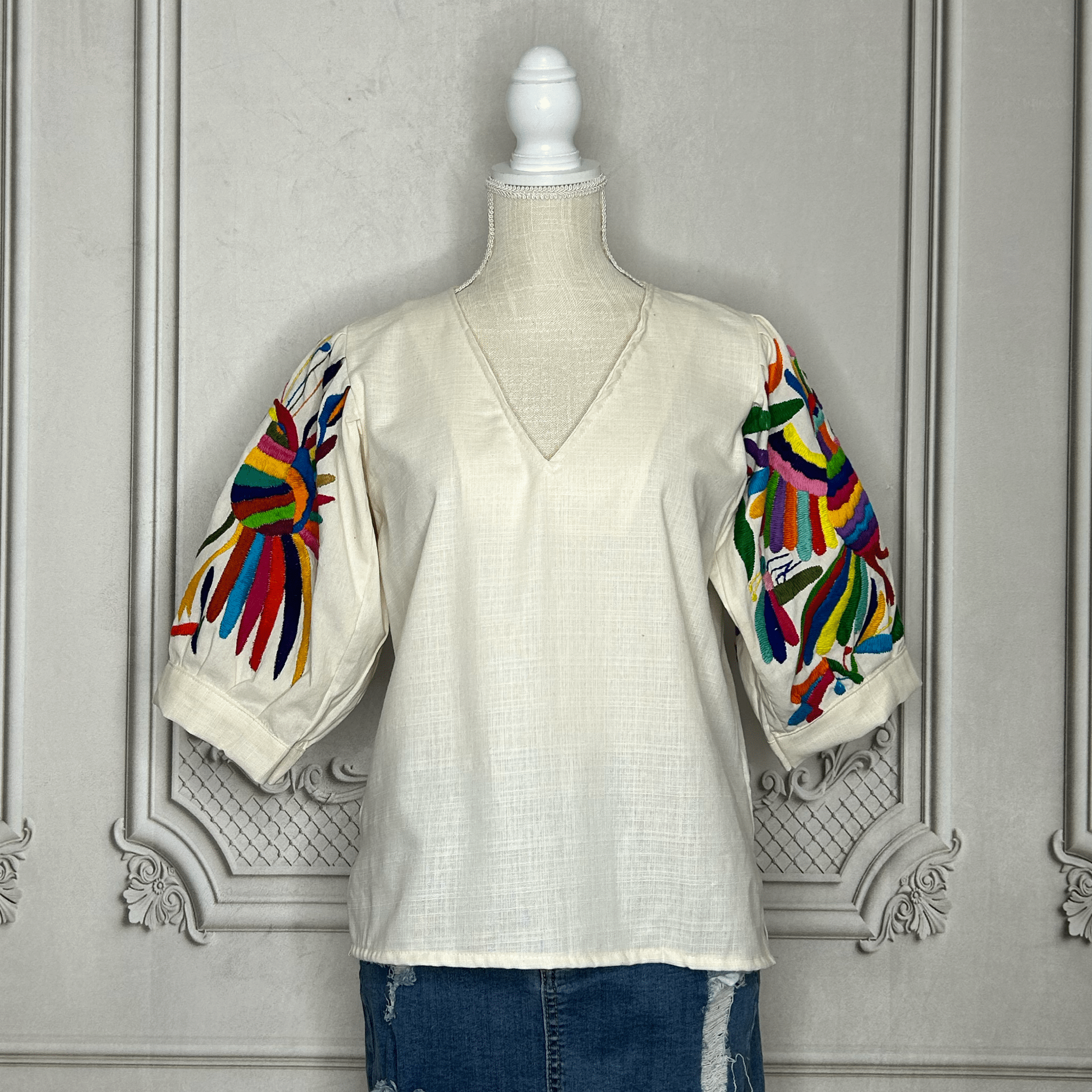Otomi Embroidered Sleeve Blouse Otomi Embroidered Sleeve Blouse