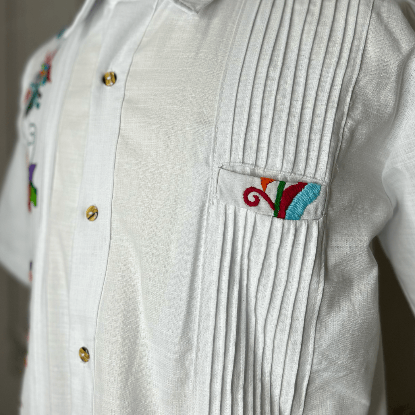 Otomi Men's Linen Guayabera