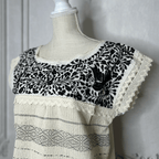 Paloma Loomed Mexican Blouse - Black Paloma Loomed Mexican Blouse - Black