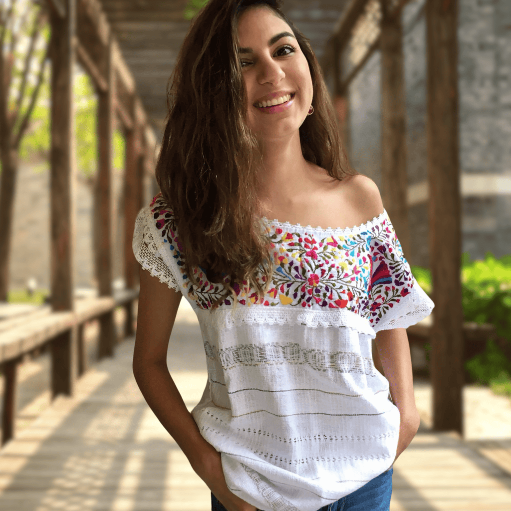 Paloma Loomed Mexican Blouse - Multi Paloma Loomed Mexican Blouse - Multi