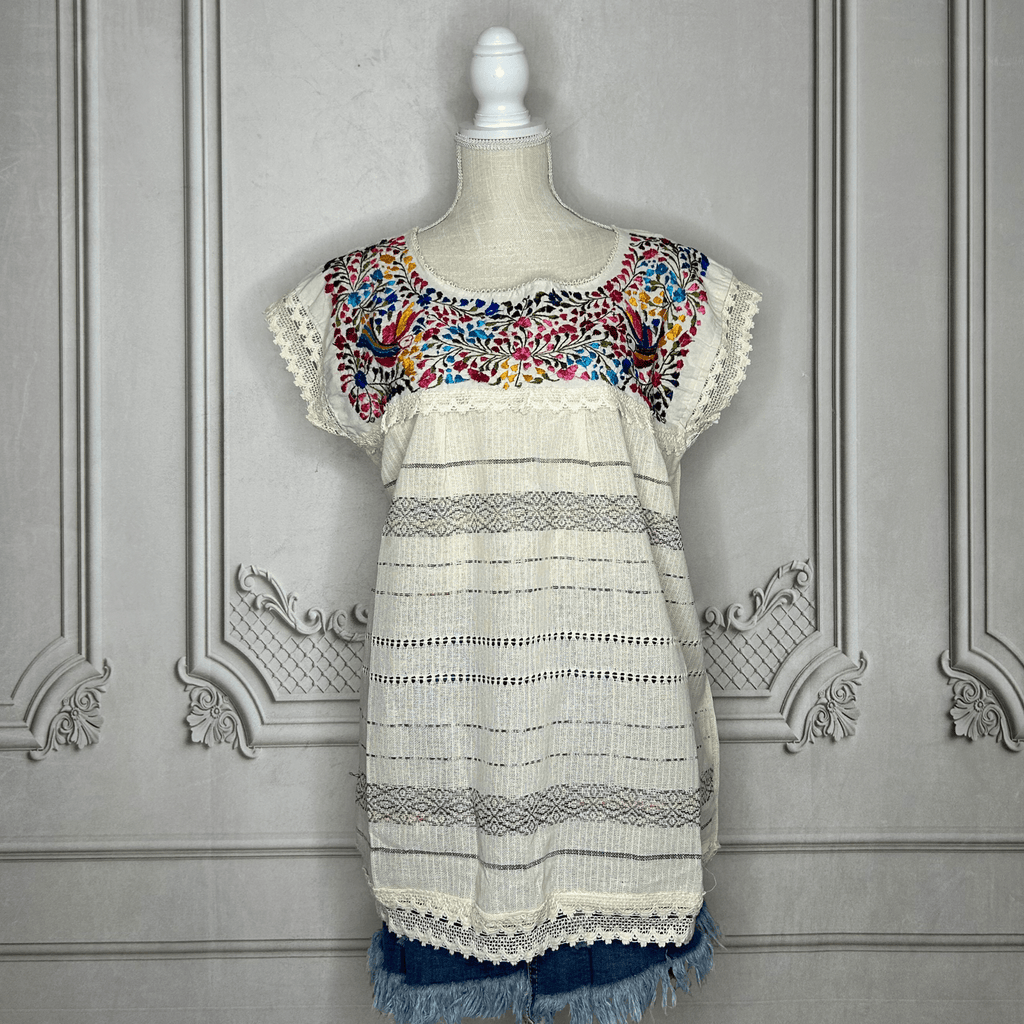 Paloma Loomed Mexican Blouse - Multi Paloma Loomed Mexican Blouse - Multi