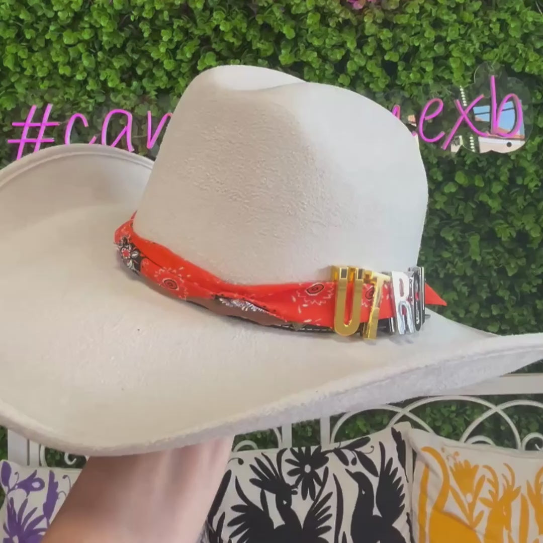 Bandana Letter Charm Hatband - V'sUP