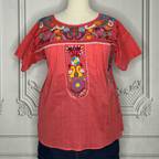 Puebla Embroidered Gauze Blouse Puebla Embroidered Gauze Blouse