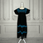 Puebla Mexican Double Laced  Midi Dress Dress Puebla Mexican Double Laced  Midi Dress Dress