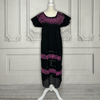 Puebla Mexican Double Laced  Midi Dress Dress Puebla Mexican Double Laced  Midi Dress Dress