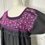 Puebla Mexican Double Laced  Midi Dress Dress Puebla Mexican Double Laced  Midi Dress Dress