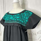 Puebla Mexican Double Laced  Midi Dress Dress Puebla Mexican Double Laced  Midi Dress Dress