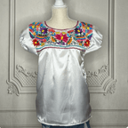 Puebla Mexican Satin Blouse for Women