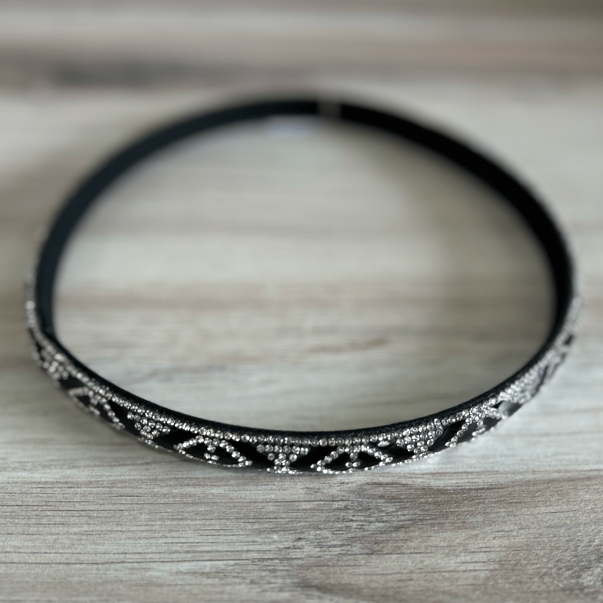 Rhinestone Bling Hat Band - Black 1 Rhinestone Bling Hat Band - Black 1