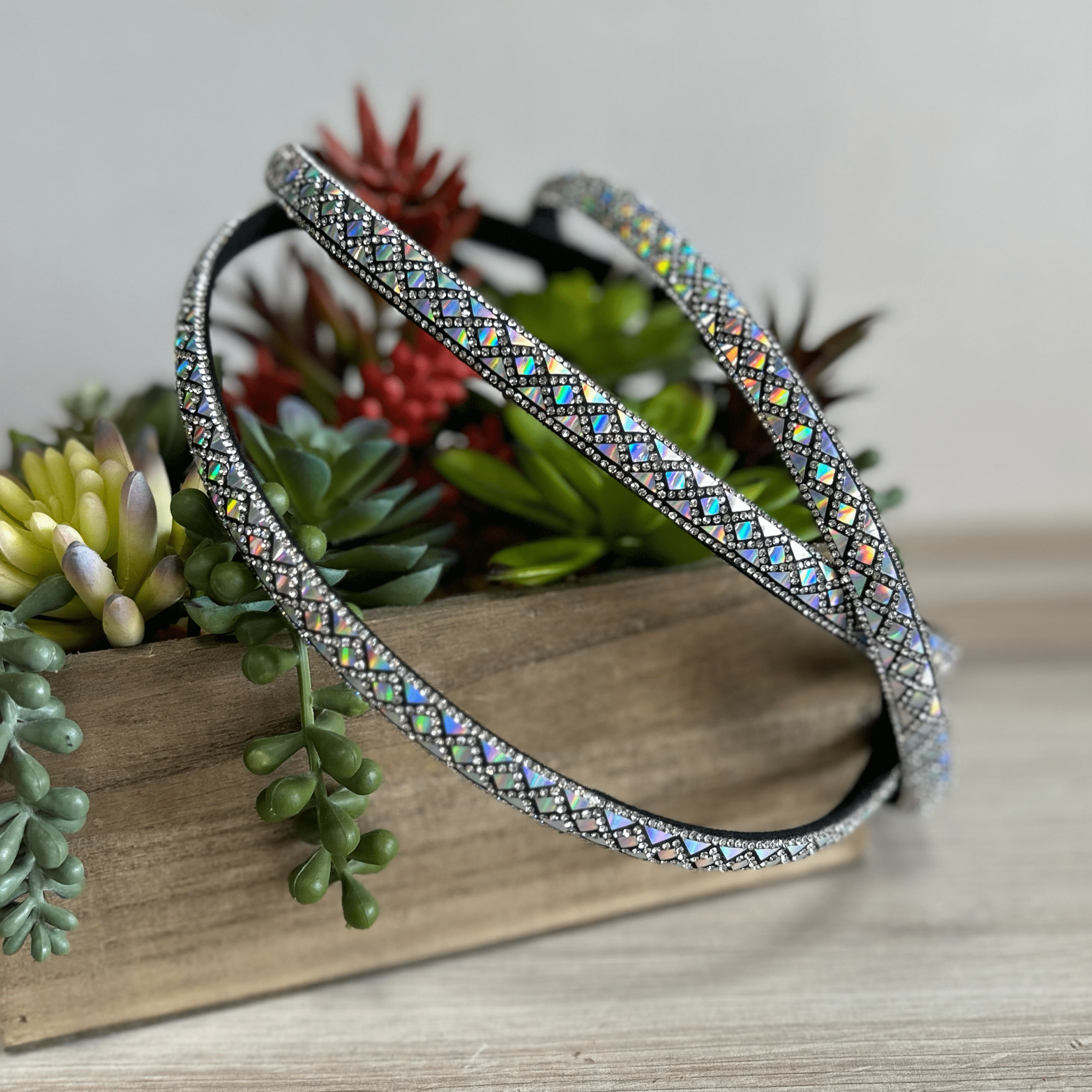 Rhinestone Bling Hat Band - Black 2 Rhinestone Bling Hat Band - Black 2