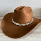 Rhinestone Bling Hat Band - Gold 1 Rhinestone Bling Hat Band - Gold 1