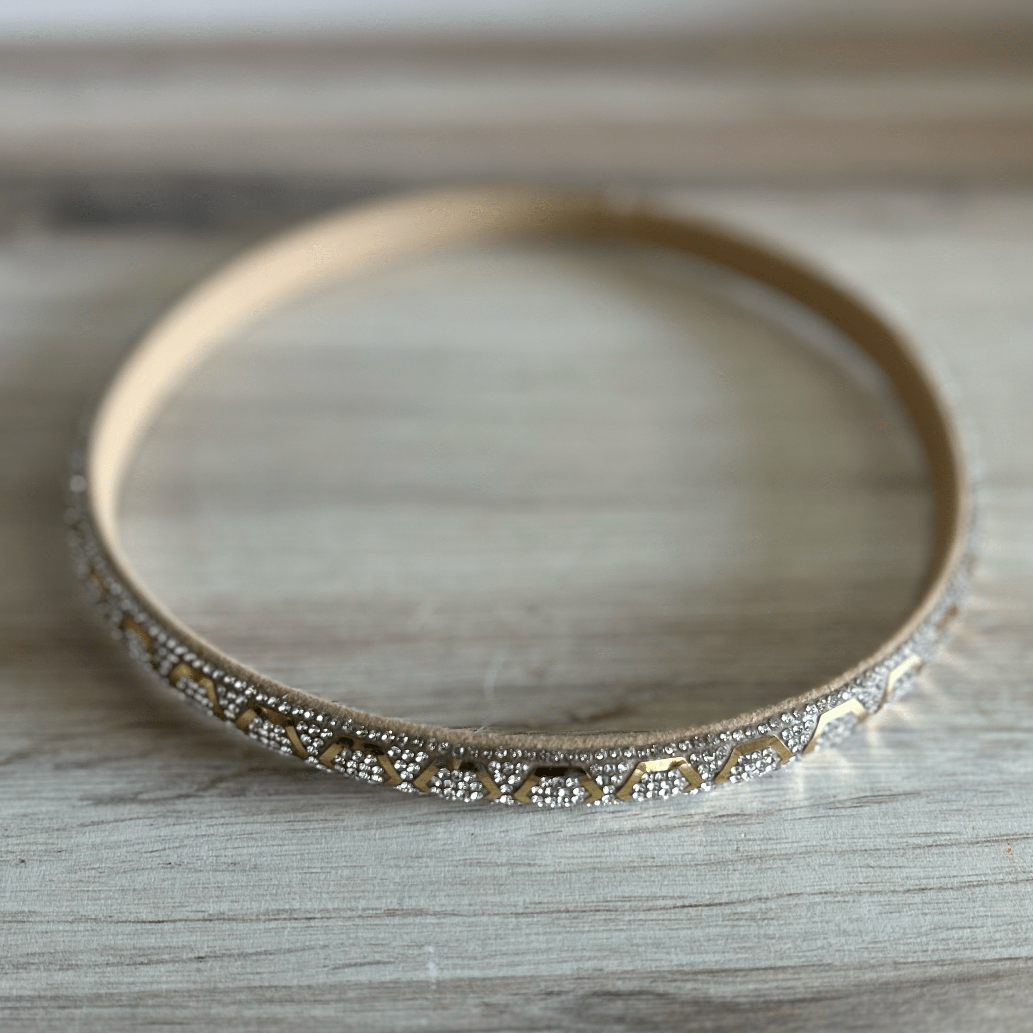 Rhinestone Bling Hat Band - Gold 1 Rhinestone Bling Hat Band - Gold 1