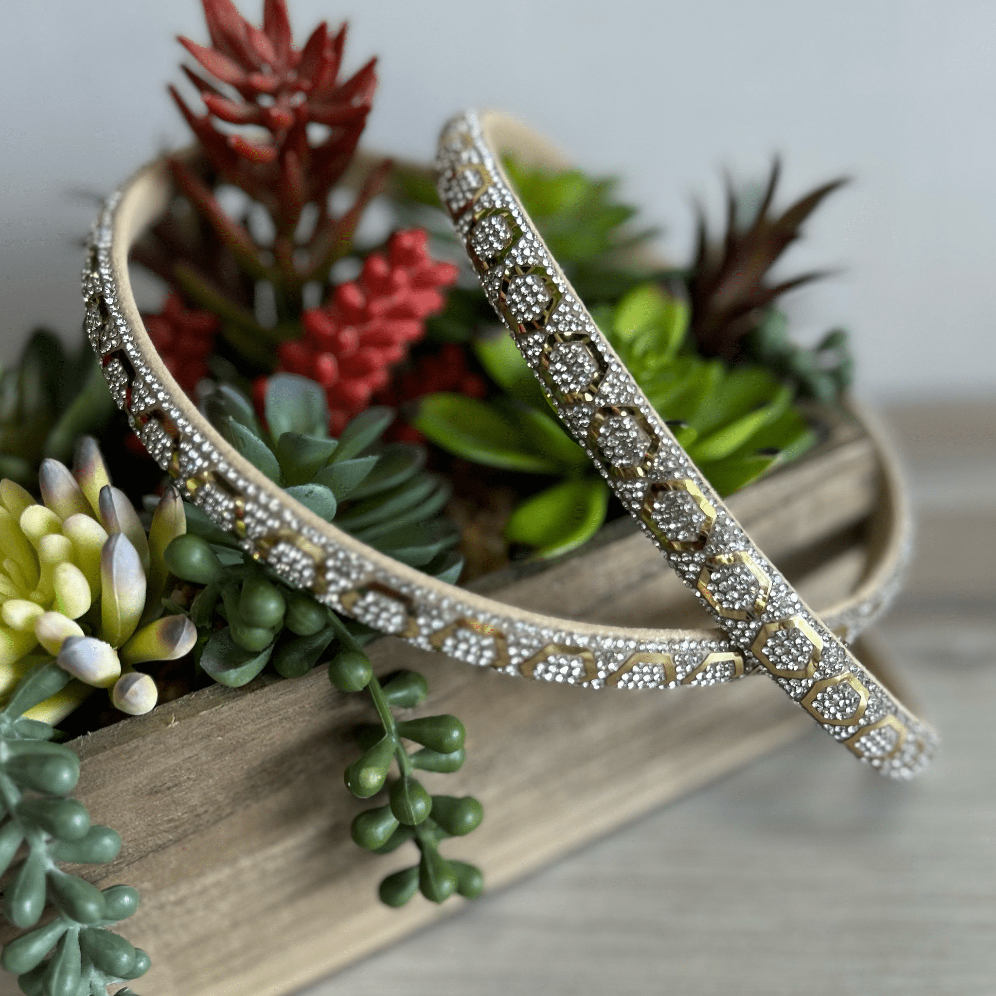 Rhinestone Bling Hat Band - Gold 1 Rhinestone Bling Hat Band - Gold 1