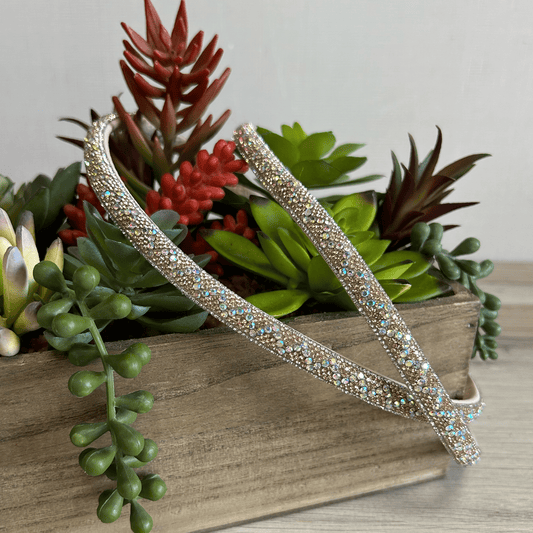 Rhinestone Bling Hat Band - Rose Gold 1 Rhinestone Bling Hat Band - Rose Gold 1