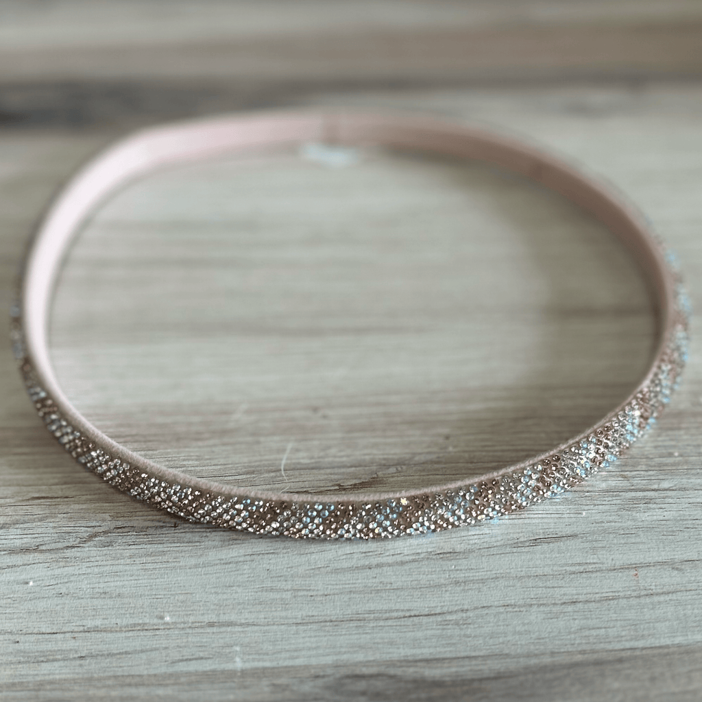Rhinestone Bling Hat Band - Rose Gold 2 Rhinestone Bling Hat Band - Rose Gold 2