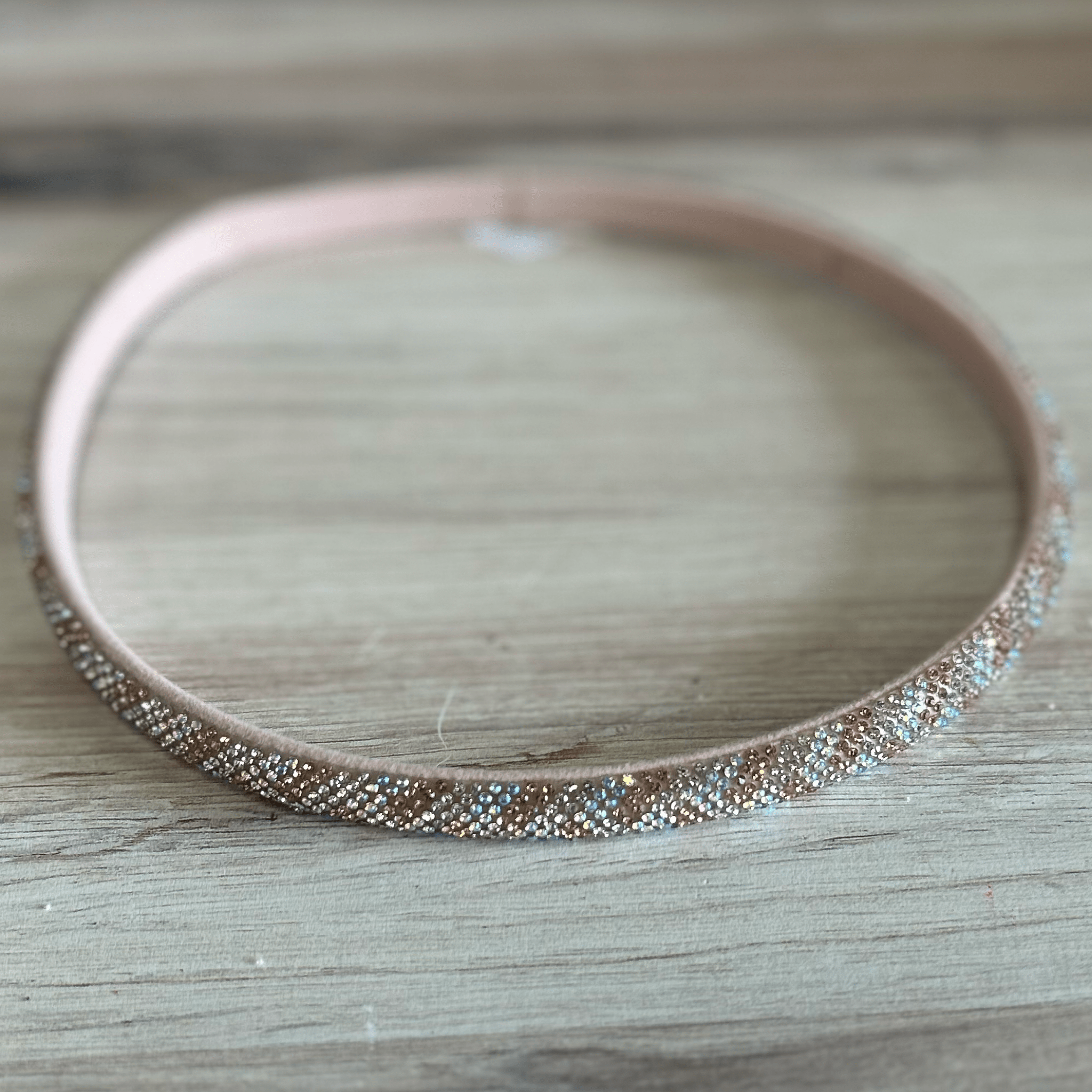 Rhinestone Bling Hat Band - Rose Gold 2 Rhinestone Bling Hat Band - Rose Gold 2