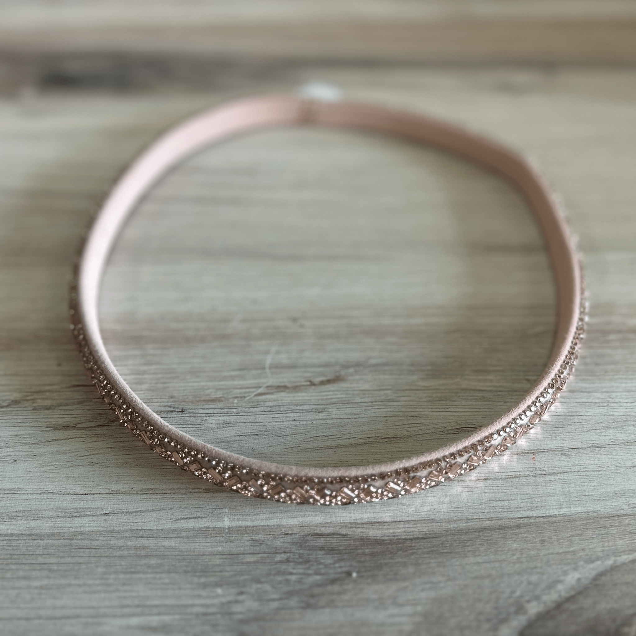 Rhinestone Bling Hat Band - Rose Gold 3 Rhinestone Bling Hat Band - Rose Gold 3