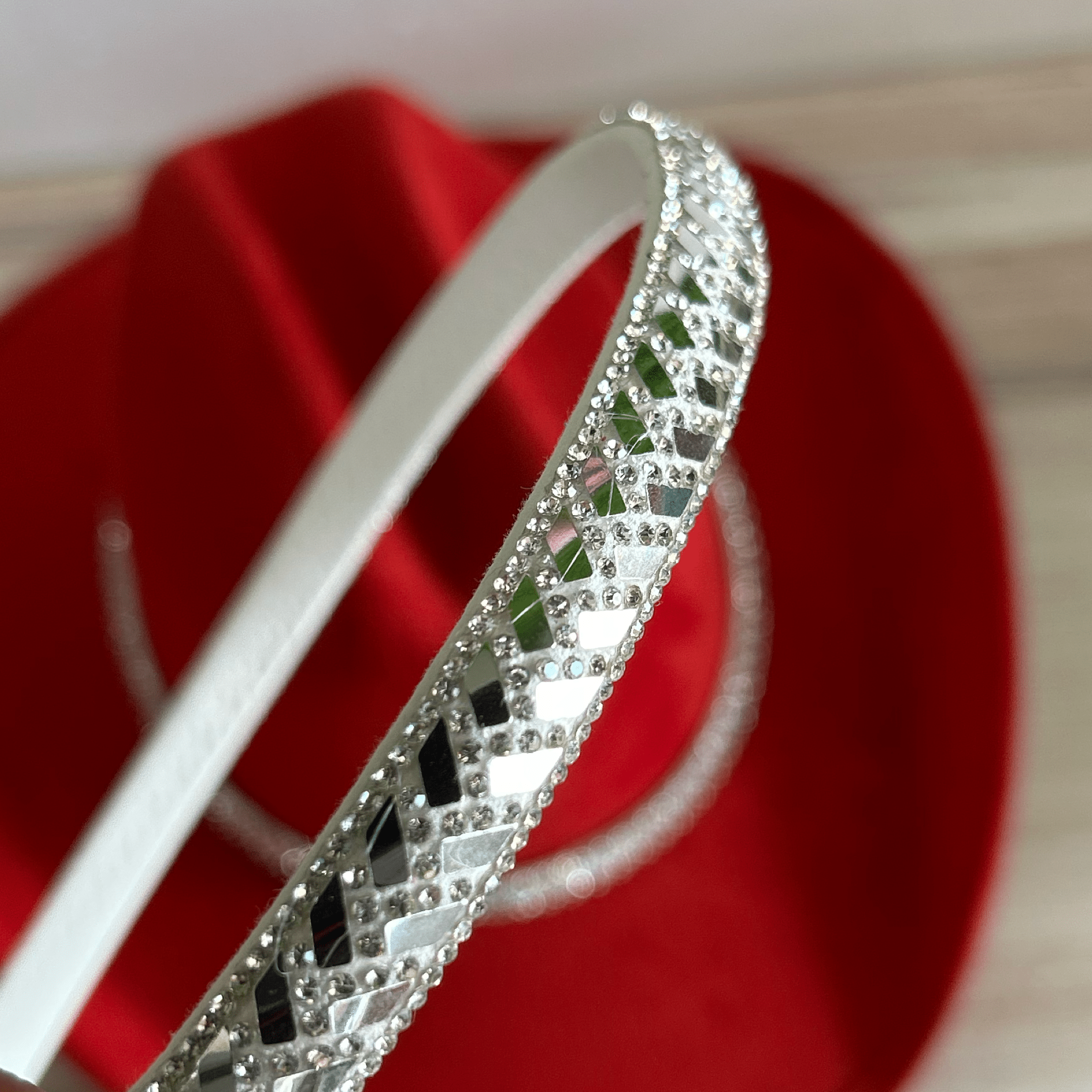 Rhinestone Bling Hat Band - Silver 1 Rhinestone Bling Hat Band - Silver 1