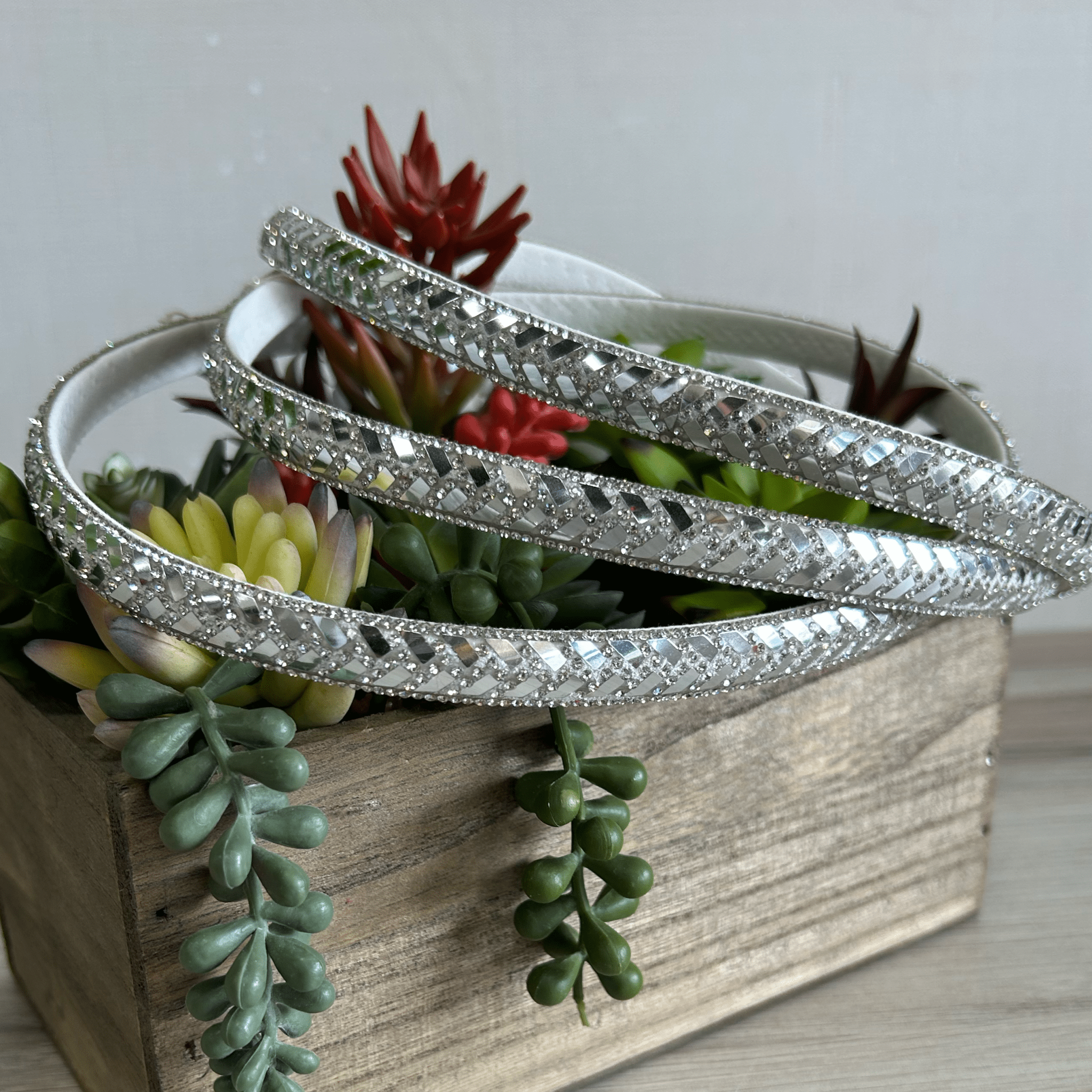 Rhinestone Bling Hat Band - Silver 1 Rhinestone Bling Hat Band - Silver 1