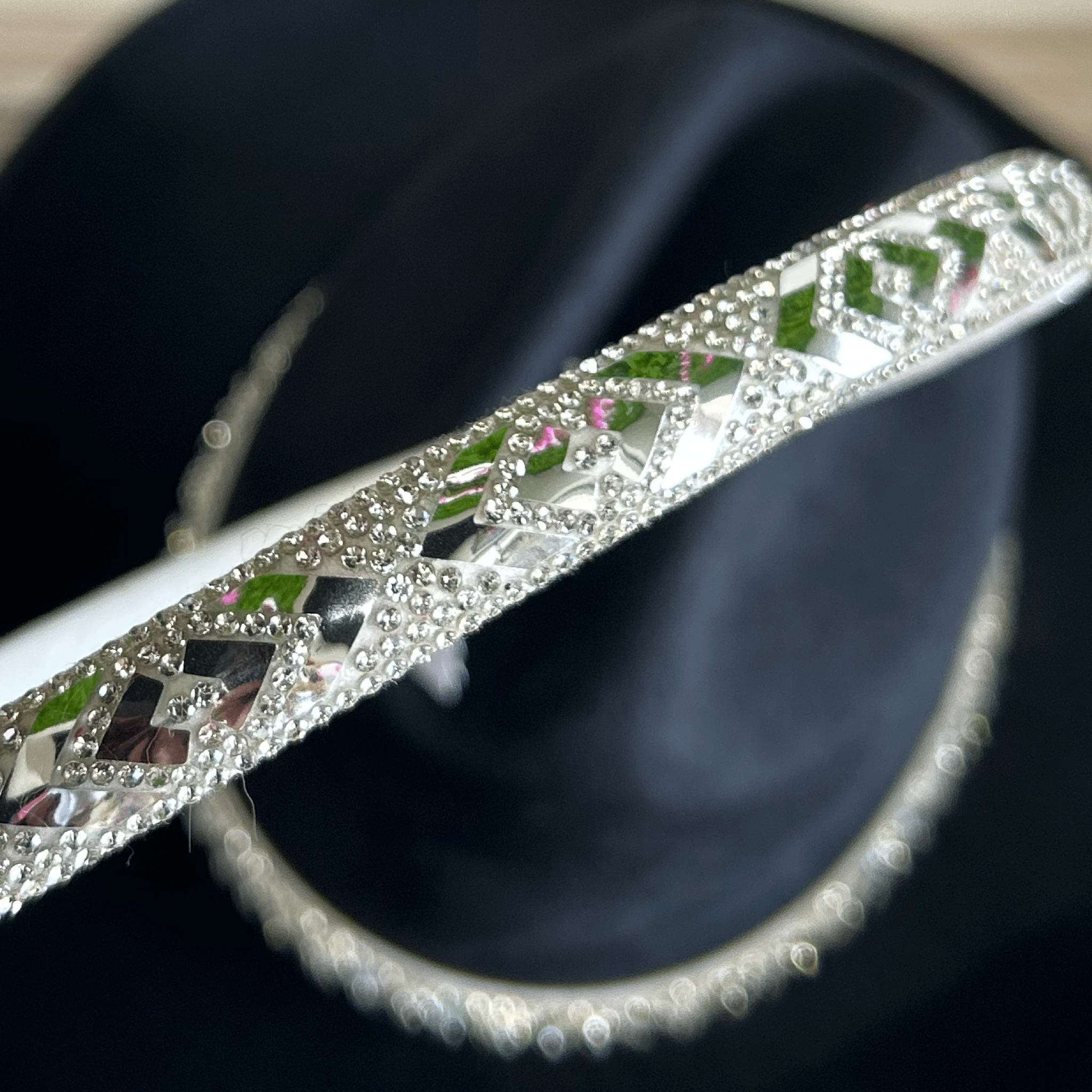 Rhinestone Bling Hat Band - Silver 2 Rhinestone Bling Hat Band - Silver 2