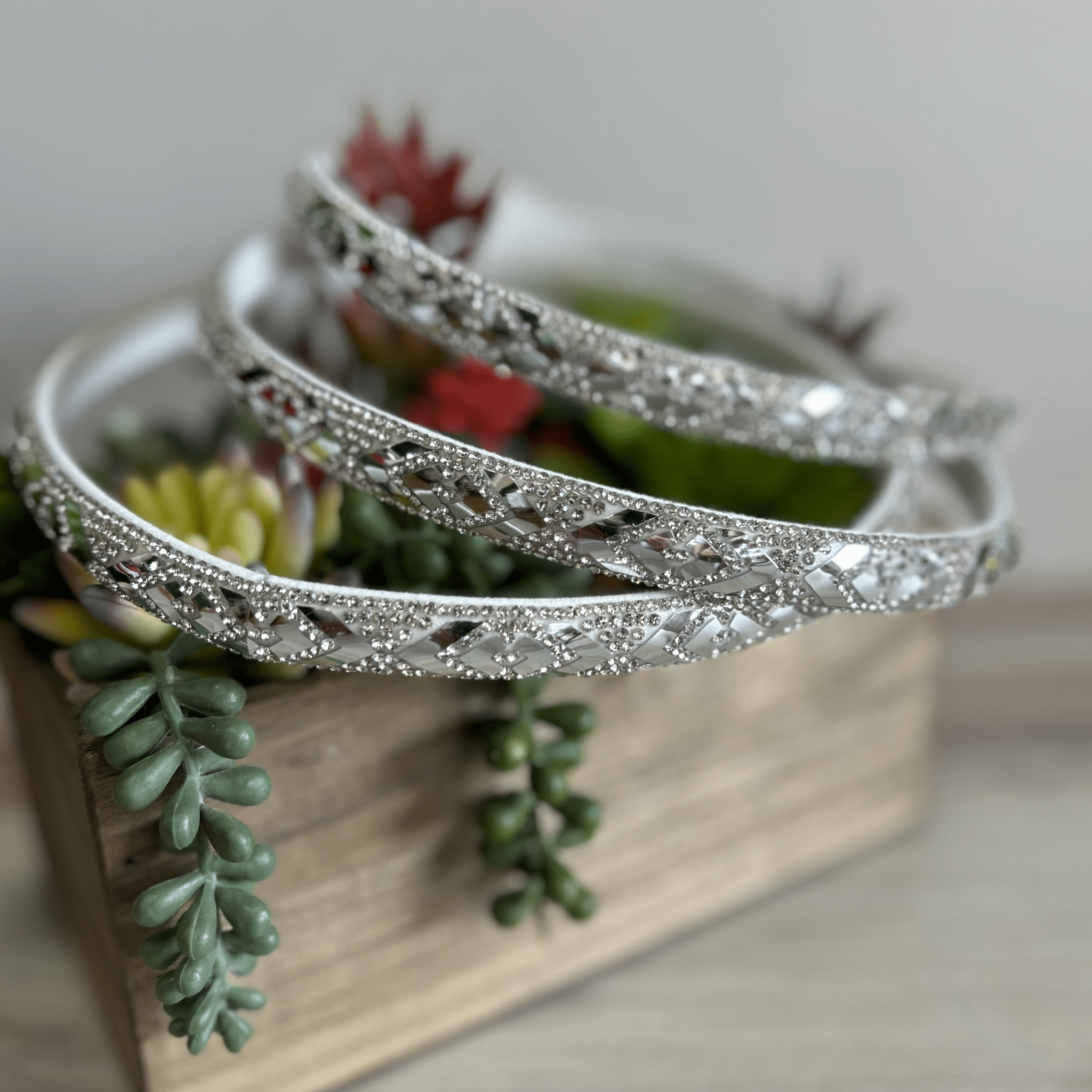 Rhinestone Bling Hat Band - Silver 2 Rhinestone Bling Hat Band - Silver 2