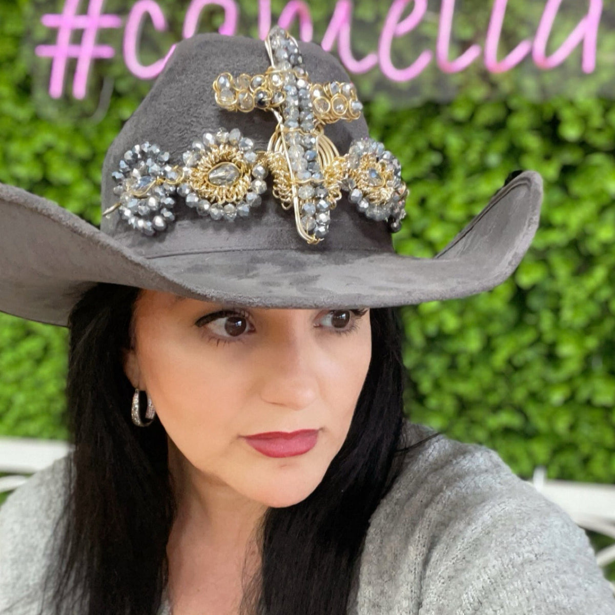 rhinestone-cross-hat-band-hats  display picture 2