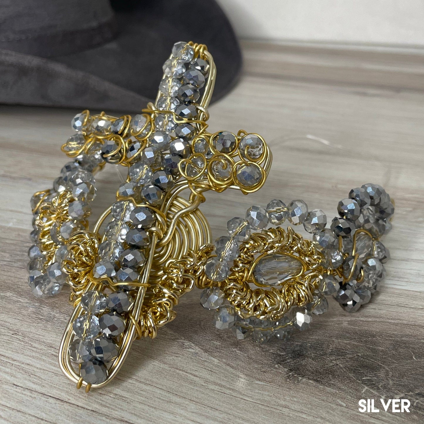 Rhinestone Cross Hat Band