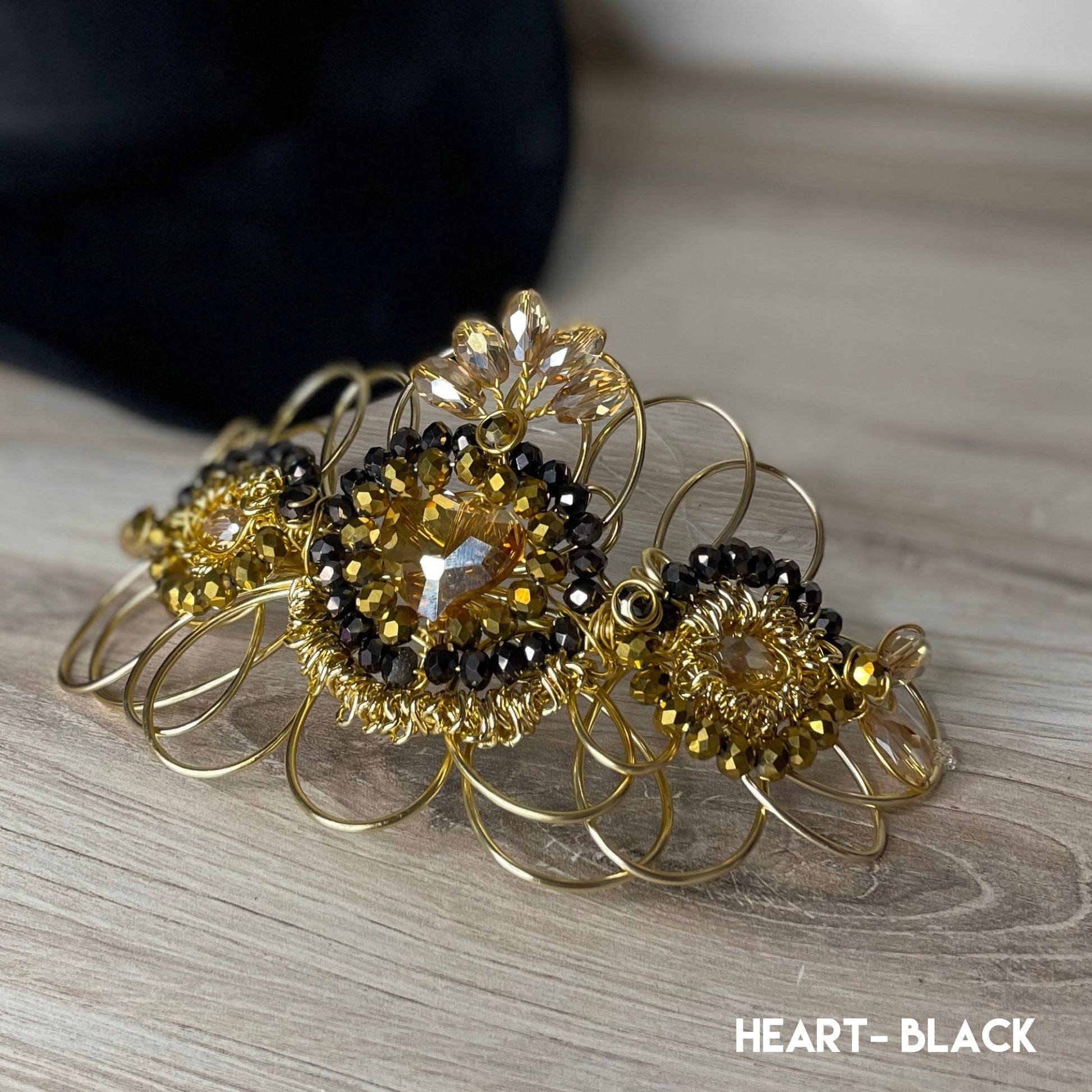 Rhinestone Heart Hat Band